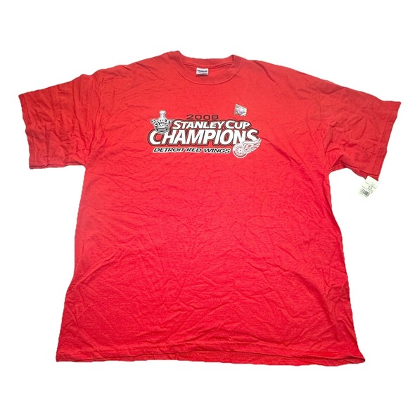 Gildan Other - Y2K / Vintage 2008 Detroit Red Wings Stanley Cup Champions T-Shirt Hockey Sz 2XL
